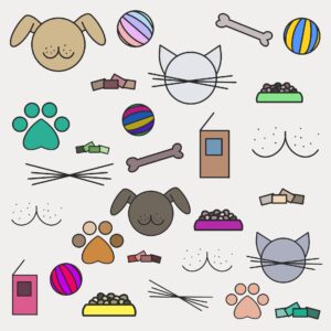 illustration accessoires pour animaux