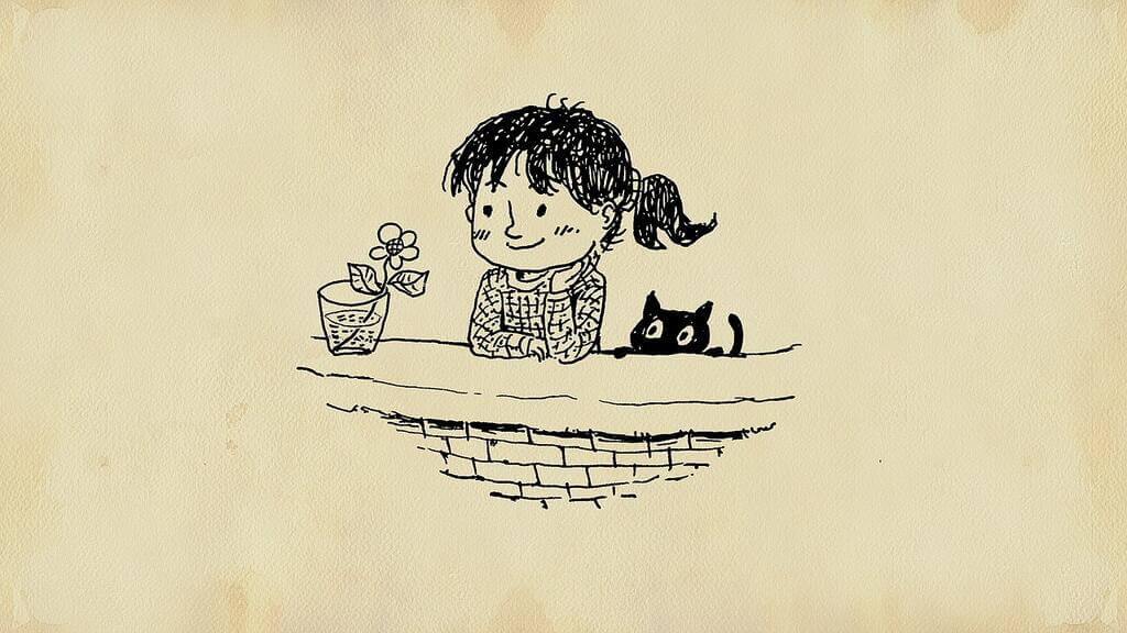 Fille et chat