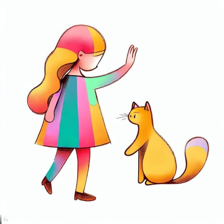 fille qui dit aurevoir 