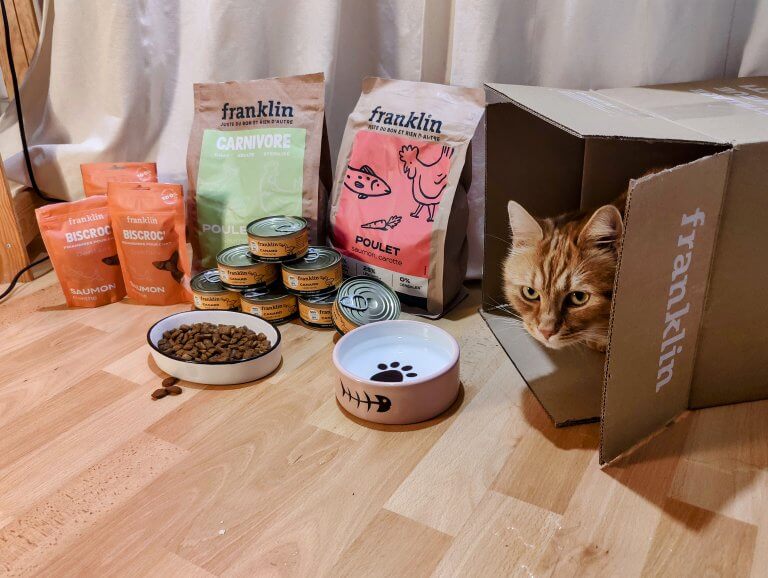 Snoby donne son avis sur les croquettes Franklin