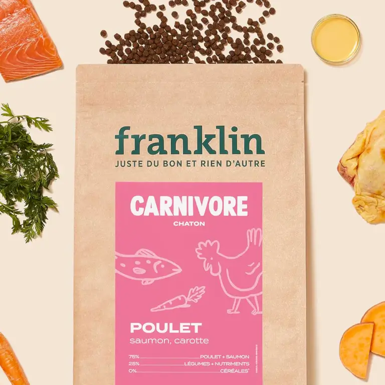 Franklin Croquettes Chaton Poulet Saumon Carotte